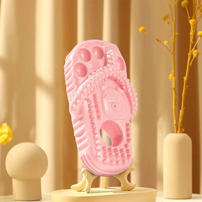 Durable Pet Chewing Slipper Toy Teething Rubber Dental Health Toy